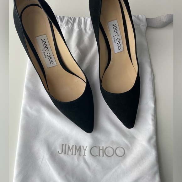 Jimmy Choo Black Suede Pointed Pumps LIKE NEW - Picture 5 of 8